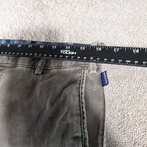 Bruhl Mens Pants 34x30 Brown Textured Cotton Stretch Chino Cotton Classic - Picture 4 of 12